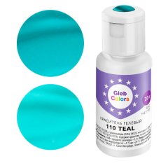 Краситель пищевой гелевый водорастворимый GLEB (CAKE) COLORS 110 Teal 20 г CC110T